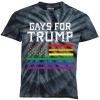 Gays For Trump Usa Flag Pro Reelect Donald 2020 Lgbt Gift Kids Tie-Dye T-Shirt