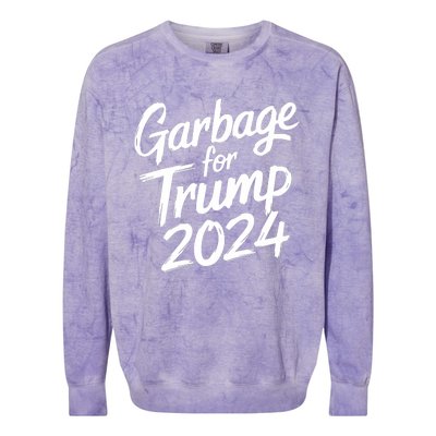 Garbage For Trump 2024 We Are Not Garbage Vote Trump Colorblast Crewneck Sweatshirt