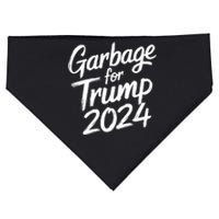 Garbage For Trump 2024 We Are Not Garbage Vote Trump USA-Made Doggie Bandana