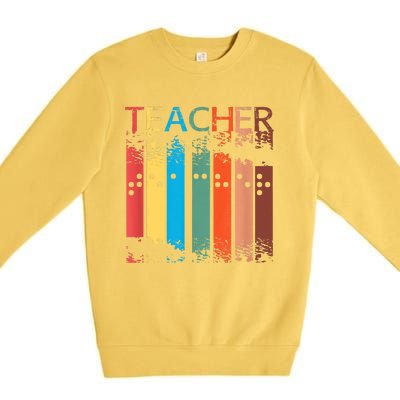 Gifts For Teacher Of The Visually Impaired TVI Braille Premium Crewneck Sweatshirt