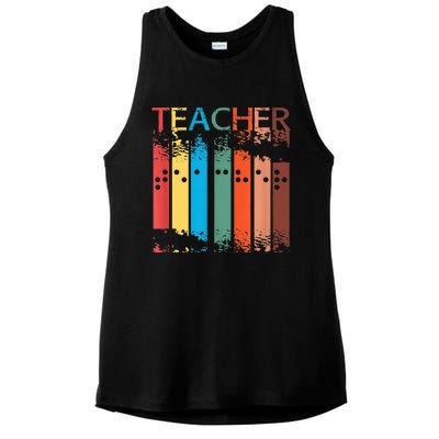 Gifts For Teacher Of The Visually Impaired TVI Braille Ladies PosiCharge Tri-Blend Wicking Tank