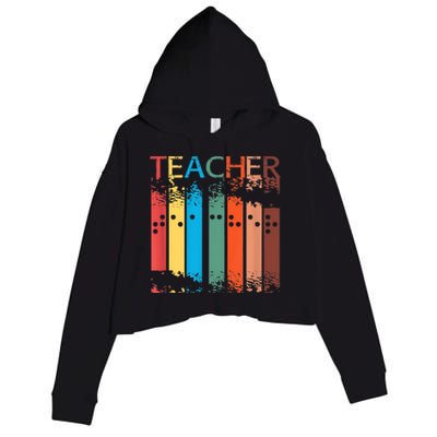 Gifts For Teacher Of The Visually Impaired TVI Braille Crop Fleece Hoodie