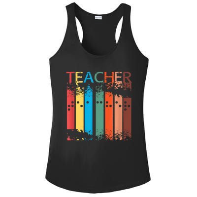 Gifts For Teacher Of The Visually Impaired TVI Braille Ladies PosiCharge Competitor Racerback Tank