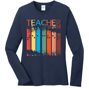 Gifts For Teacher Of The Visually Impaired TVI Braille Ladies Long Sleeve Shirt