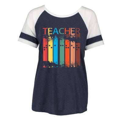 Gifts For Teacher Of The Visually Impaired TVI Braille Enza Ladies Jersey Colorblock Tee