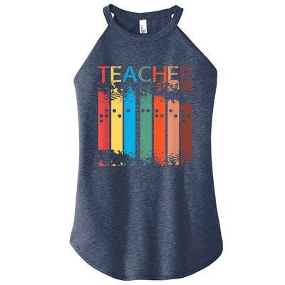 Gifts For Teacher Of The Visually Impaired TVI Braille Women's Perfect Tri Rocker Tank