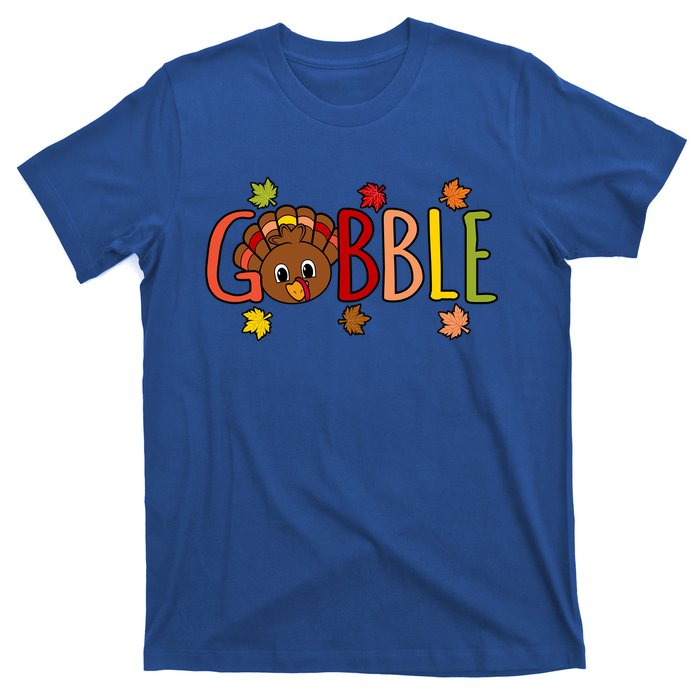 Gobble Funny Turkey Thanksgiving Family Graphic Gift T-Shirt