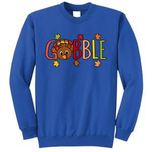 Gobble Funny Turkey Thanksgiving Family Graphic Gift Tall Sweatshirt