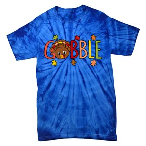 Gobble Funny Turkey Thanksgiving Family Graphic Gift Tie-Dye T-Shirt