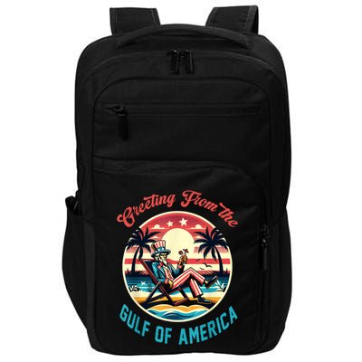 Greeting From The Gulf Of Usa America Trump Patriotic Gulf Impact Tech Backpack
