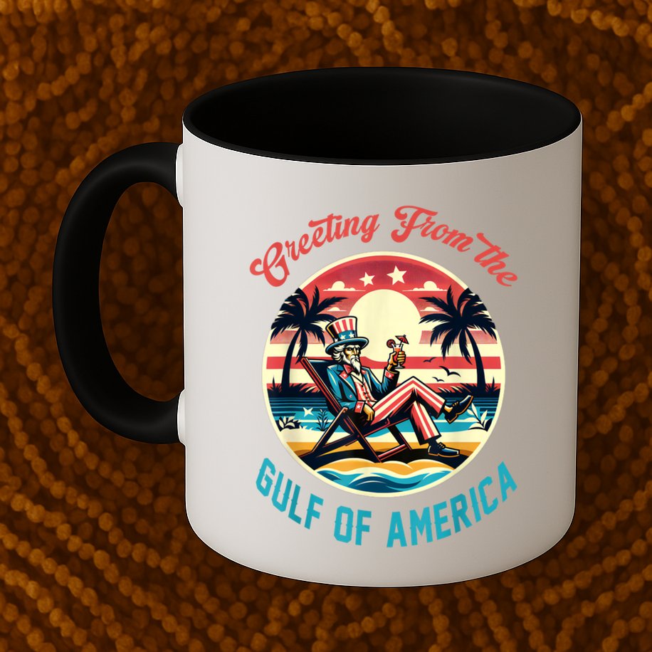 Greeting From The Gulf Of Usa America Trump Patriotic Gulf Mug
