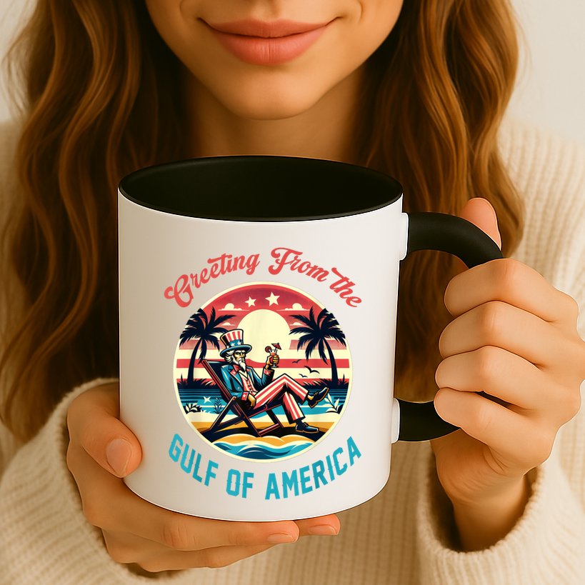 Greeting From The Gulf Of Usa America Trump Patriotic Gulf Mug