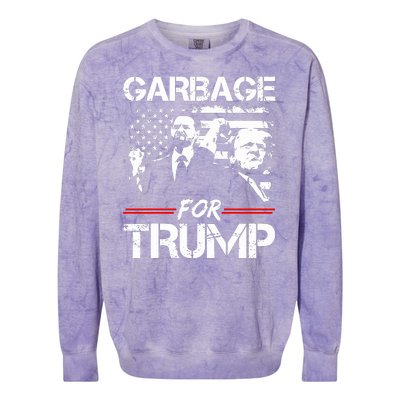 Garbage For Trump Vance Make American Garbage Great Again Colorblast Crewneck Sweatshirt