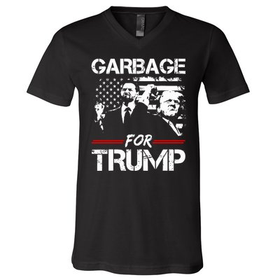 Garbage For Trump Vance Make American Garbage Great Again V-Neck T-Shirt