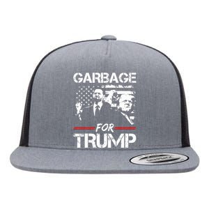 Garbage For Trump Vance Make American Garbage Great Again Flat Bill Trucker Hat