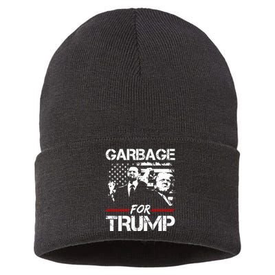 Garbage For Trump Vance Make American Garbage Great Again Sustainable Knit Beanie