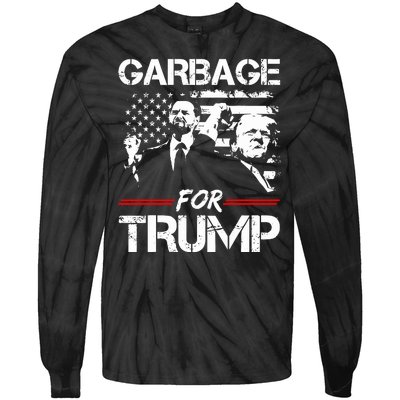 Garbage For Trump Vance Make American Garbage Great Again Tie-Dye Long Sleeve Shirt