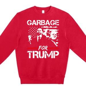 Garbage For Trump Vance Make American Garbage Great Again Premium Crewneck Sweatshirt