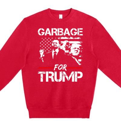 Garbage For Trump Vance Make American Garbage Great Again Premium Crewneck Sweatshirt