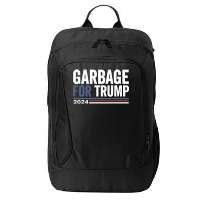 Garbage For Trump 2024 Election City Backpack