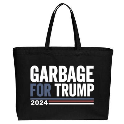 Garbage For Trump 2024 Election Cotton Canvas Jumbo Tote