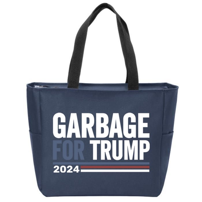 Garbage For Trump 2024 Election Zip Tote Bag