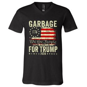 Garbage For Trump V-Neck T-Shirt