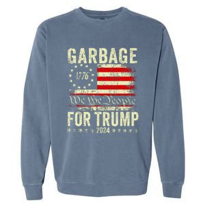 Garbage For Trump Garment-Dyed Sweatshirt