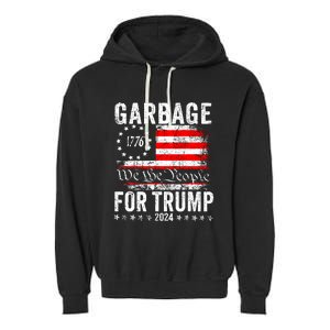 Garbage For Trump Garment-Dyed Fleece Hoodie