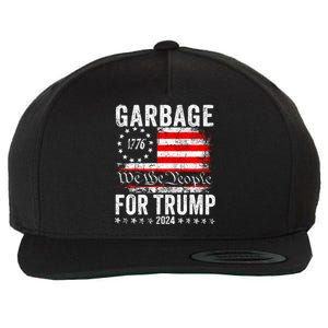 Garbage For Trump Wool Snapback Cap