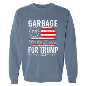 Garbage For Trump Garment-Dyed Sweatshirt