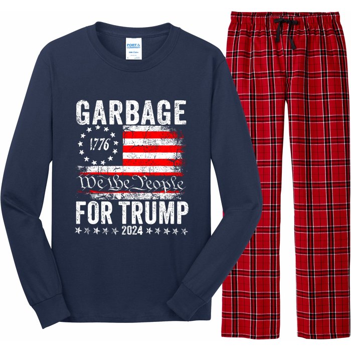 Garbage For Trump Long Sleeve Pajama Set