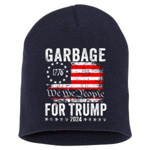 Garbage For Trump Short Acrylic Beanie