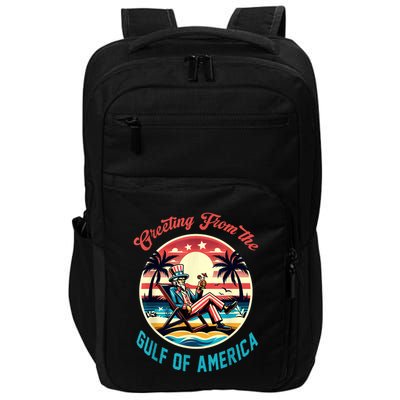 Greeting From The Gulf Of Usa America Trump Patriotic Gulf Impact Tech Backpack