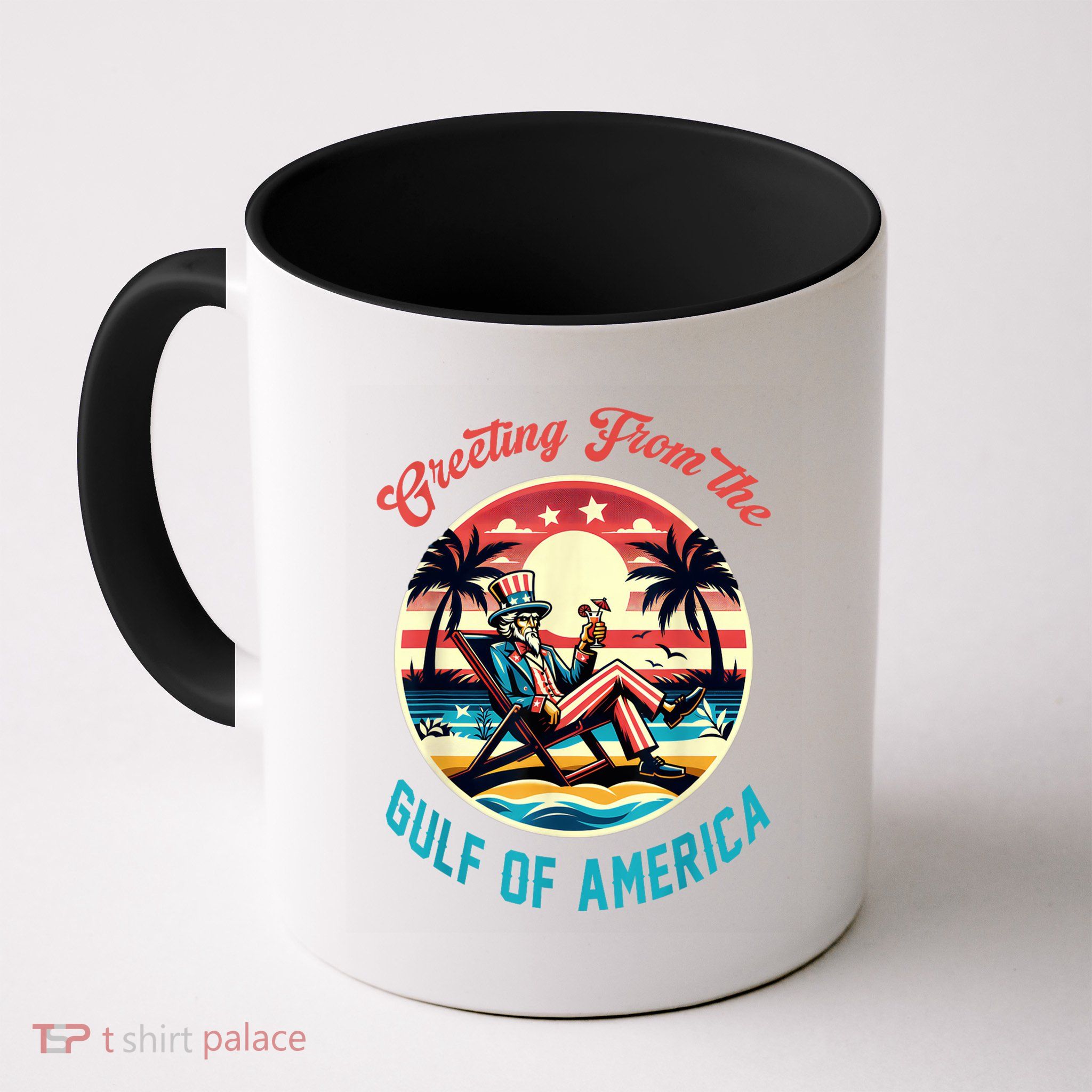 Greeting From The Gulf Of Usa America Trump Patriotic Gulf Coffee Mug