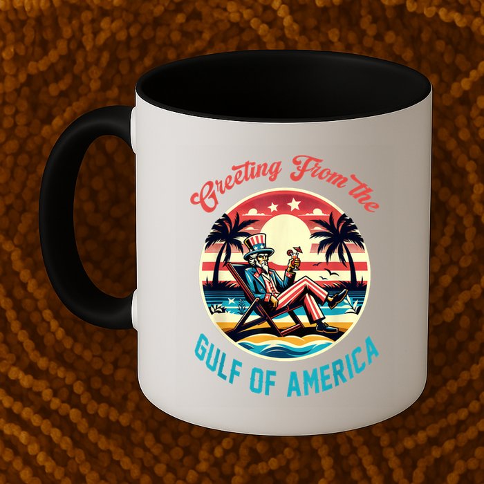 Greeting From The Gulf Of Usa America Trump Patriotic Gulf Mug