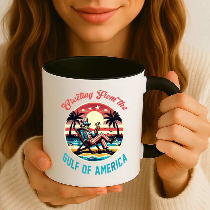 Greeting From The Gulf Of Usa America Trump Patriotic Gulf Mug