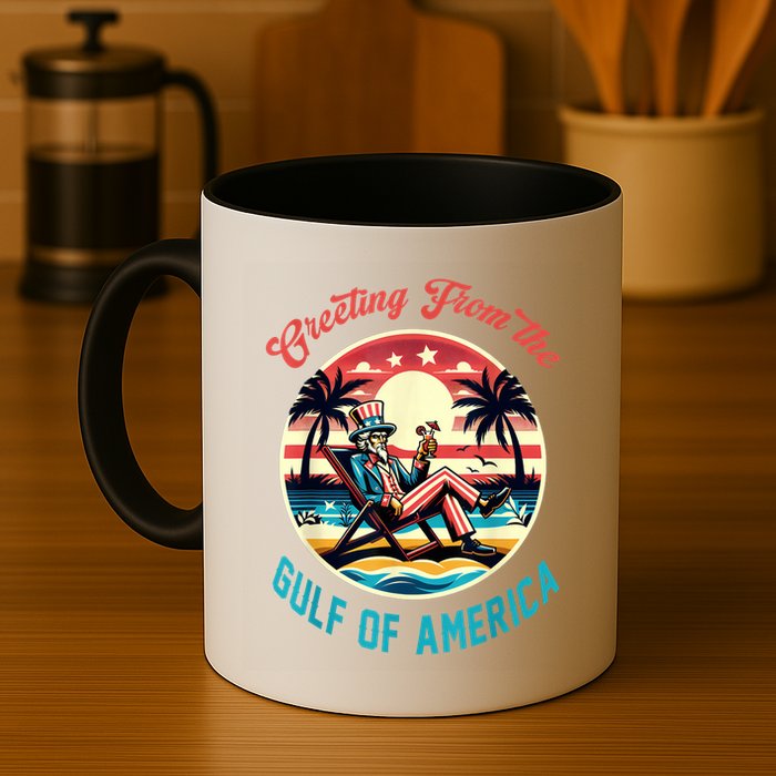 Greeting From The Gulf Of Usa America Trump Patriotic Gulf Mug