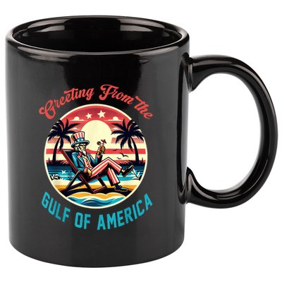 Greeting From The Gulf Of Usa America Trump Patriotic Gulf 11oz C Handle Ceramic Mug