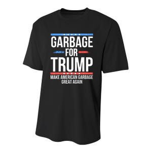 Garbage For Trump Youth Performance Sprint T-Shirt