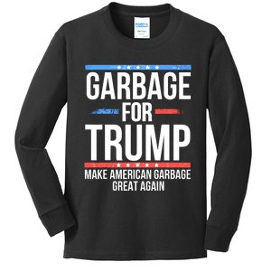 Garbage For Trump Kids Long Sleeve Shirt