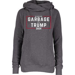 Garbage For Trump Womens Funnel Neck Pullover Hood