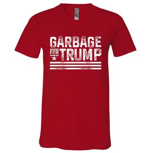 Garbage For Trump V-Neck T-Shirt