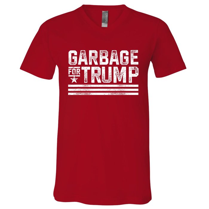 Garbage For Trump V-Neck T-Shirt