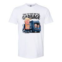 Garbage For Trump 2024 Funny Time To Take Out Garbage Biden Softstyle CVC T-Shirt