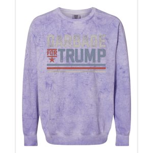 Garbage For Trump Colorblast Crewneck Sweatshirt