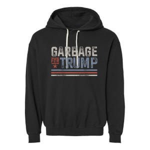 Garbage For Trump Garment-Dyed Fleece Hoodie