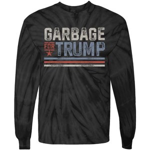 Garbage For Trump Tie-Dye Long Sleeve Shirt