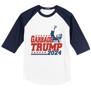 Garbage For Trump Baseball Sleeve Shirt