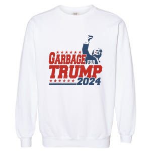 Garbage For Trump Garment-Dyed Sweatshirt